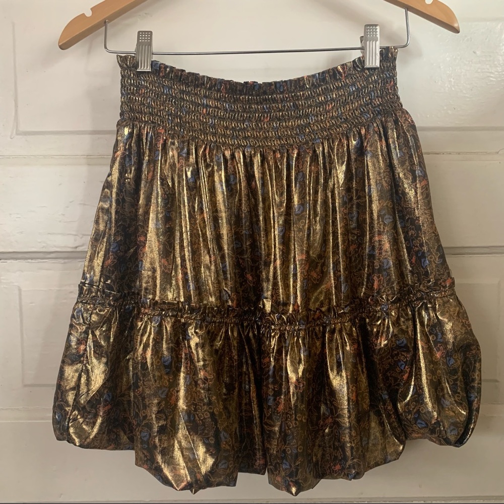 METALLIC GOLD MINI SKIRT